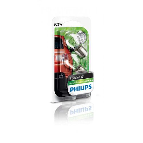 Philips P21W LongLife EcoVision 12498LLECOB2 21W лампа розжарювання блістер комплект 2 шт