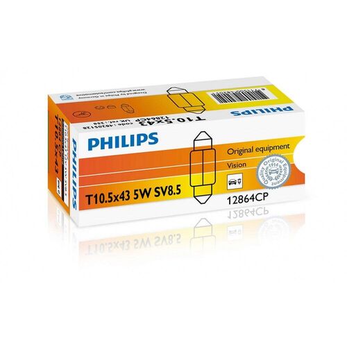 Philips Festoon T10.5X43 12864CP 5W лампа розжарювання картон комплект 10 шт