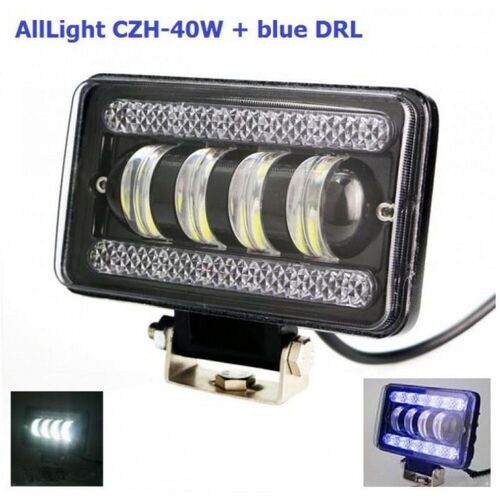 Світлодіодна фара ближнього світла AllLight CZH-40W + blue DRL