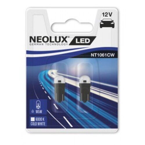 NEOLUX W5W 1061CW-02B W2 LED 1W 6000K комплект 2 шт, зображення 2