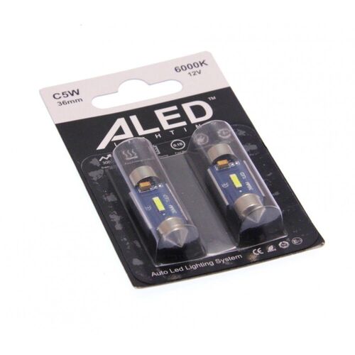 ALed Canbus Festoon C5W white 36 мм комплект 2 шт