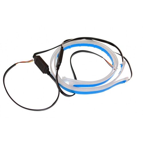  Світлодіодна (LED) стрічка гнучка біла-жовта 60см v2, що біжить