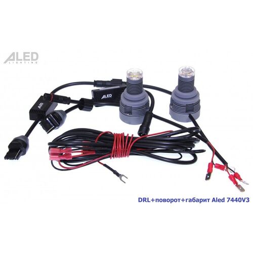 Лампа DRL+поворот+габарит Aled 7440 (W21W) 7440V3, зображення 2