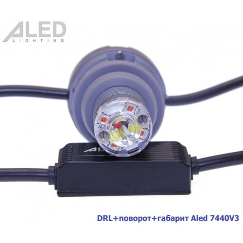 Лампа DRL+поворот+габарит Aled 7440 (W21W) 7440V3, зображення 5