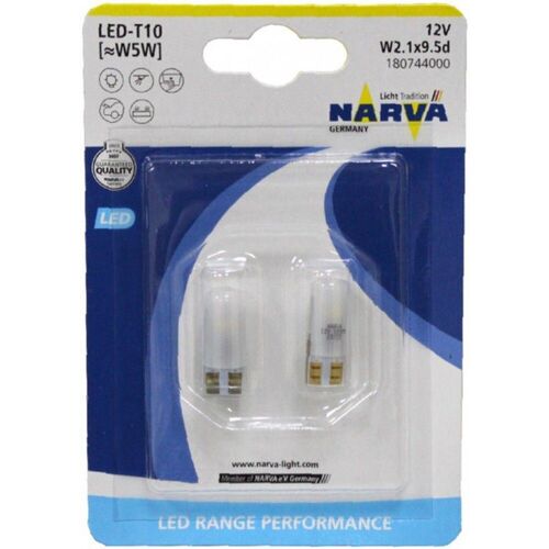 Narva W5W 12V W2 1x9 5d LED 180744000 0,6W 6000K комплект 2 шт