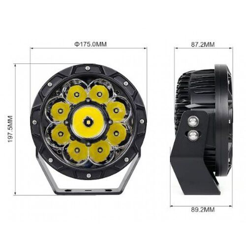 Світлодіодна фара далекого світла Aled 6I6310 60W 6000K 7" 2 шт, зображення 7