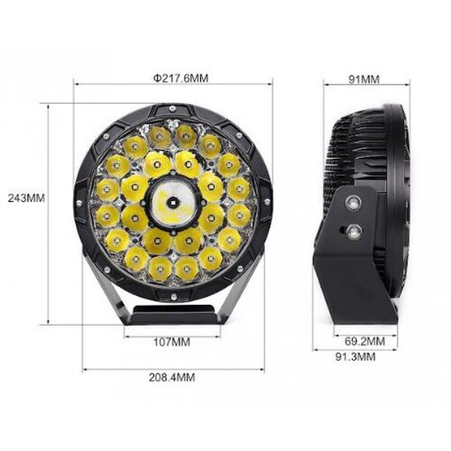 Світлодіодна фара далекого світла Aled 6I8310 140W 6000K 9" 2 шт, зображення 7