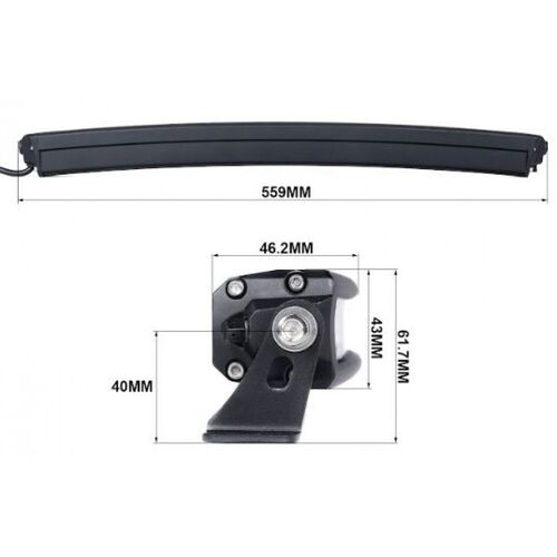 Світлодіодна фара далекого світла Aled 48B310 120W 6000K 50 см (вигнута) 1шт., зображення 5