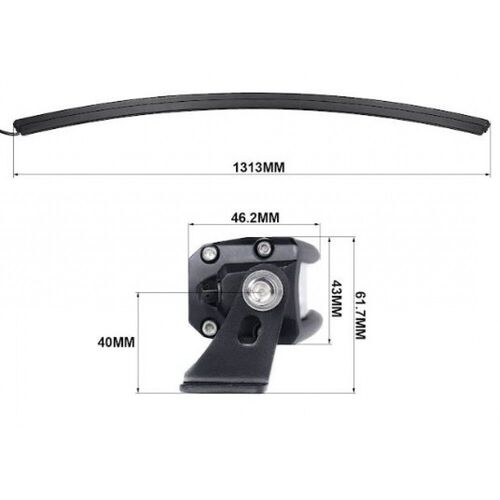 Світлодіодна фара далекого світла Aled 48E310 300W 6000K 127 см (вигнута) 1шт., зображення 5