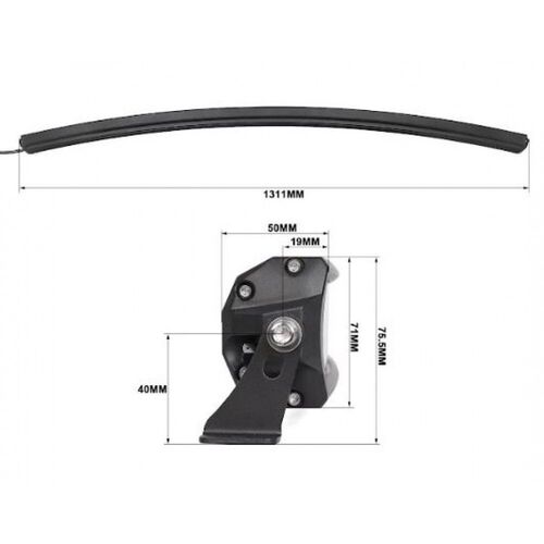 Світлодіодна фара далекого світла Aled 49E310 600W 6000K 127 см (вигнута) 1шт., зображення 7