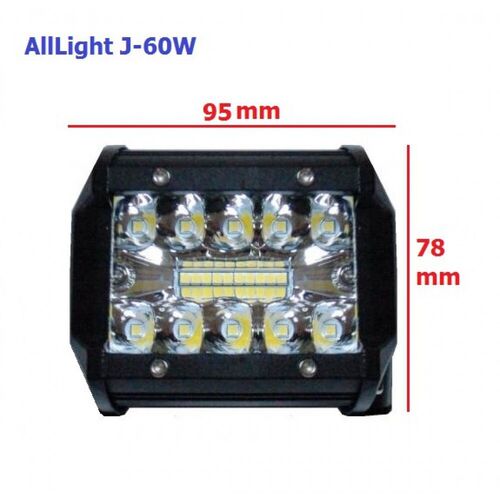 Світлодіодна фара далекого світла AllLight J-60W 20 chip EPISTAR 9-30V