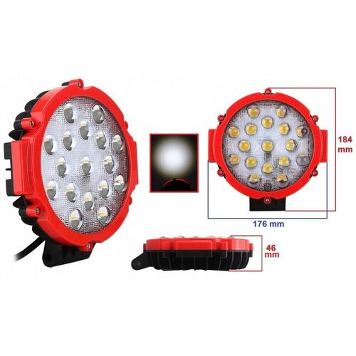 Світлодіодна фара AllLight 51W-Red 9-30V spot 17 chip OSRAM