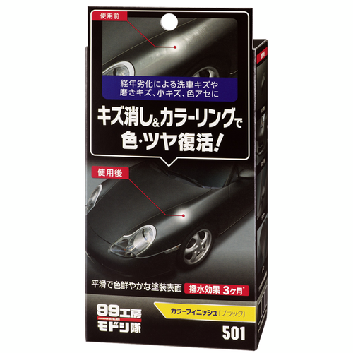 SOFT99 Color Finish Black кольоро збагачувальна поліроль для чорних автомобілів 65 г, Колір: Чорний