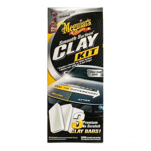 Meguiars Smooth Surface Clay kit набір для максимального очищення кузова, Колір: Білий, Кількість: 3 х 60 г, зображення 2