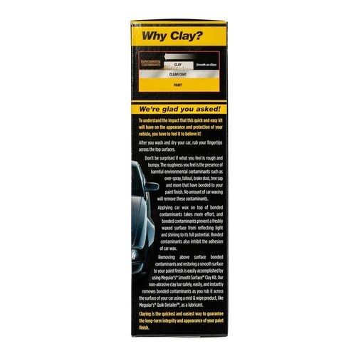 Meguiars Smooth Surface Clay kit набір для максимального очищення кузова, Колір: Білий, Кількість: 3 х 60 г, зображення 3