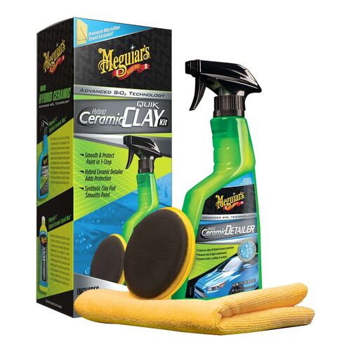 Meguiars Hybrid Ceramic Quik Clay Kit набір для очищення кузова з ефектом кераміки, зображення 3
