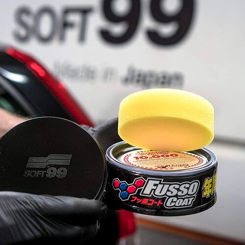 SOFT99 Fusso Coat 12 Months Protection Black довготривалий віск для темних автомобілів 200 г, зображення 7