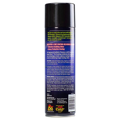 Meguiars NXT Generation Insane Shine Tire Coating спрей для чорніння шин 425 г, зображення 2