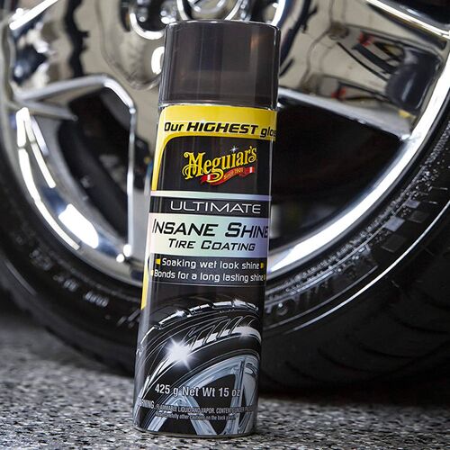 Meguiars Ultimate Insane Shine Tire Coating спрей для чорніння шин аерозольний 425 г, зображення 4