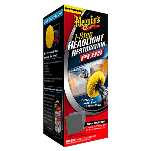 Meguiars One Step Headlight Restoration Plus Kit набір для відновлення фар, зображення 2