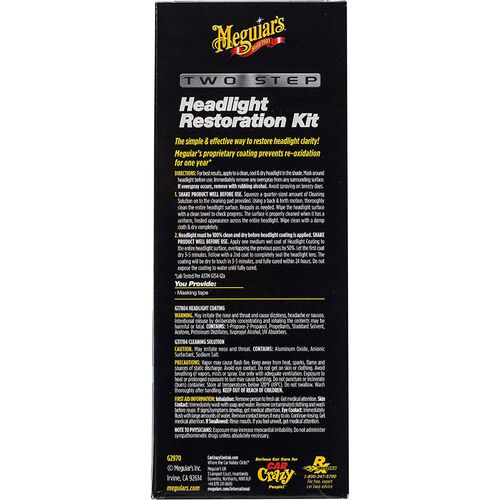 Meguiars Two Step Headlight Restoration Kit набір для відновлення та захисту фар, зображення 3