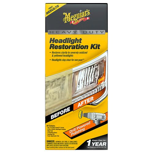 Meguiars Heavy Duty Headlight Restoration Kit Набір для абразивного відновлення та захисту фар, зображення 2
