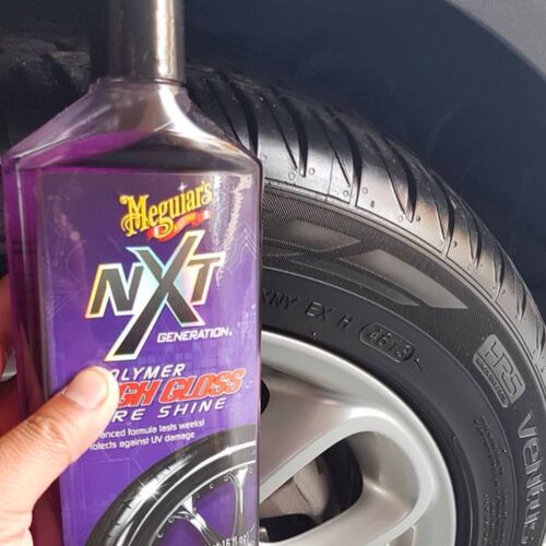 Meguiars NXT Polymer High Gloss Tire Dressing полімерний гель для чорніння шин 473 мл, зображення 4