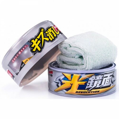 SOFT99 Scratch Clear Wax Mirror Finish Silver віск антиподряпин для світлих автомобілів 200 г, зображення 3