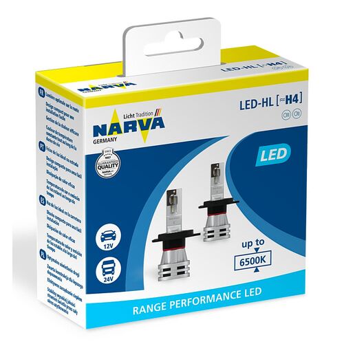 NARVA Range Performance LED H4 24W 6500K комплект 2 шт, зображення 3