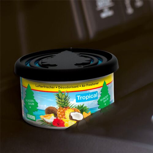 Little Trees Fіber Can Tropical Air Freshener ароматизатор консерву в підсклянник (під сидіння) із запахом тропіків, зображення 3