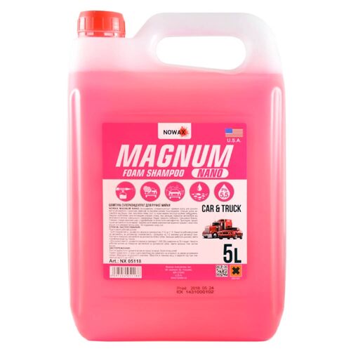 NOWAX MAGNUM Foam Shampoo Nano нано автошампунь для ручного миття 5 л