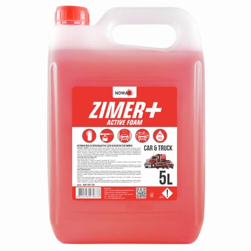 NOWAX ZIMER+ Plus Active Foam активна піна для безконтактного миття 5 л, Запах: Без запаху, Кількість: 5 л