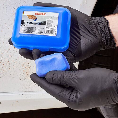 SONAX Clay синя глина для очищення лакофарбових поверхонь та скла 112 г, Колір: Синій, Кількість: 112 г, зображення 2