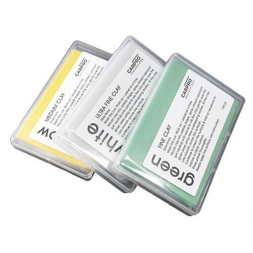 CarPro 3 clays набір із трьох брусків глини для очищення кузова 3 х 100 г, зображення 2