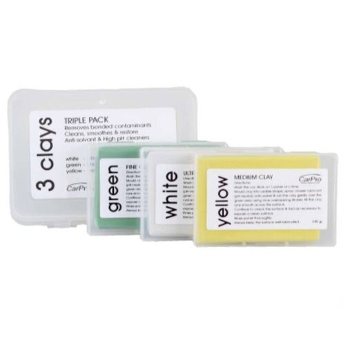 CarPro 3 clays набір із трьох брусків глини для очищення кузова 3 х 100 г, зображення 3