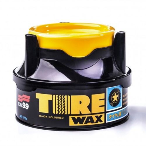SOFT99 Tire Black Wax гель віск для чорніння шин в наборі 170 г, зображення 2
