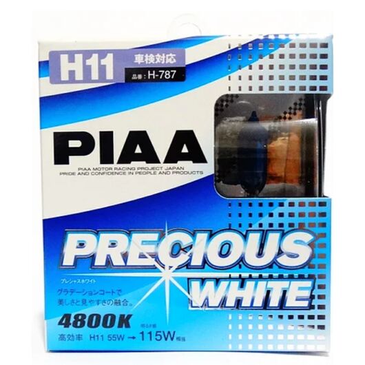 PIAA Precious White H11 55W 4800K комплект 2 шт, Тип лампи: H11, Колірна температура: 4800