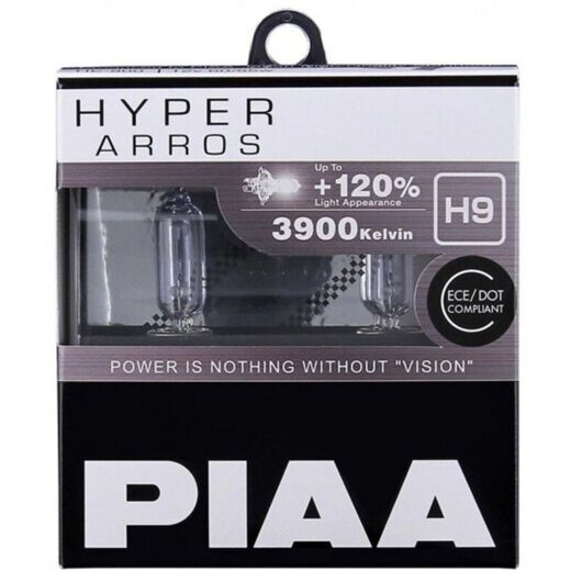 PIAA Hyper Arros H9 +120% 65W 3900K комплект 2 шт, Тип лампы: H9, Цветовая температура: 3900 