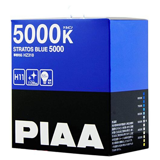PIAA Stratos Blue H11 55W 5000K комплект 2 шт, Тип лампы: H11, Цветовая температура: 5000 