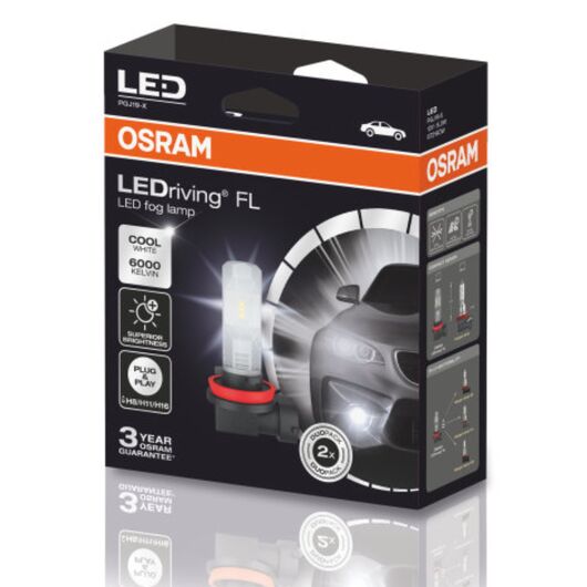 OSRAM LEDriving FL H11 8.2W 6000K комплект 2 шт, зображення 6