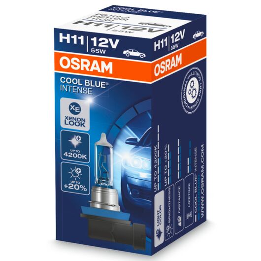 OSRAM Cool Blue Intense H11 55W 4200K картон 1 шт, Тип лампы: H11, Цветовая температура: 4200 
