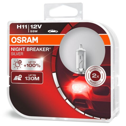 OSRAM Night Breaker Silver H11 55W 3200K комплект 2 шт 