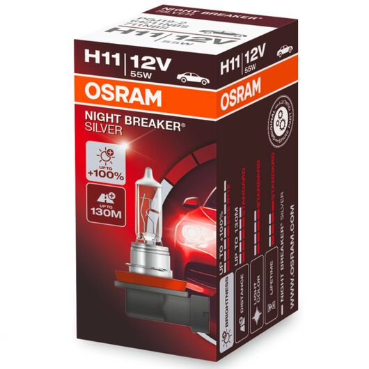 OSRAM Night Breaker Silver H11 55W 3200K (картон) 1 шт