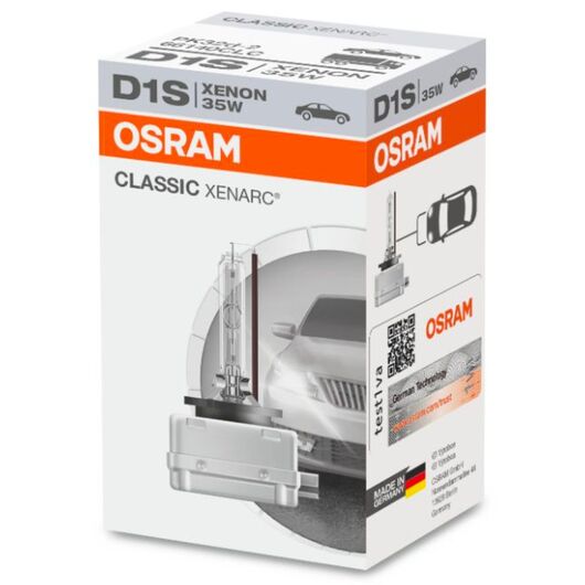 OSRAM Xenarc Classic D1S 35W 4150K (картон) 1 шт, Тип лампи: D1S, Колірна температура: 4150