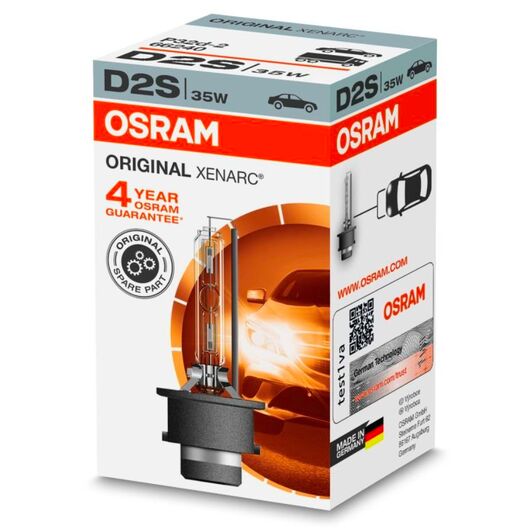 OSRAM Xenarc Original D2S 35W 4500K (картон) 1 шт, Тип лампы: D2S, Цветовая температура: 4500 