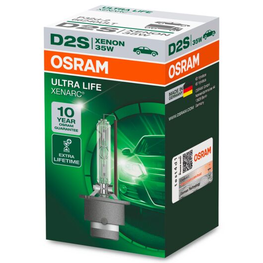 OSRAM Xenarc Ultra Life D2S 35W 3200K (картон) 1 шт, Тип лампы: D2S, Цветовая температура: 3200 