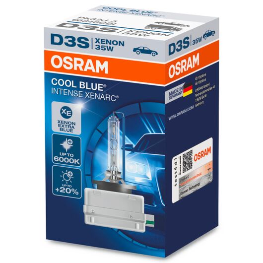 OSRAM Xenarc Cool Blue Intense D3S 35W 6000K (картон) 1 шт, Тип лампы: D3S, Цветовая температура: 6000 