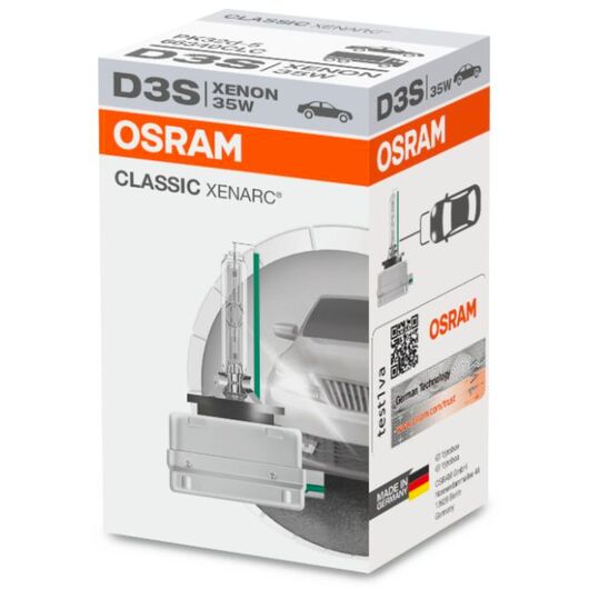OSRAM Xenarc Classic D3S 35W 4150K (картон) 1 шт, Тип лампи: D3S, Колірна температура: 4150