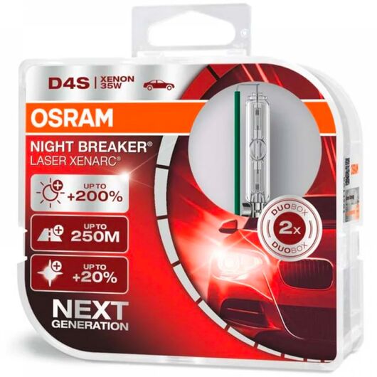 OSRAM Xenarc Night Breaker Laser D4S 35W 4500K комплект 2 шт, Тип лампы: D4S, Цветовая температура: 4500 