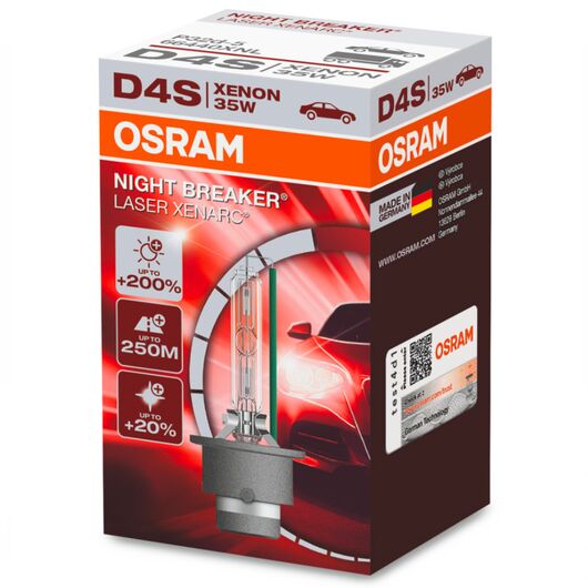 OSRAM Xenarc Night Breaker Laser D4S 35W 4500K (картон) 1 шт, Тип лампи: D4S, Колірна температура: 4500